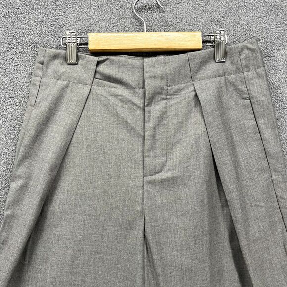 Commense Oversized Trousers Medium Gray High Waist Pleated Front Wide Leg - Picture 5 of 16